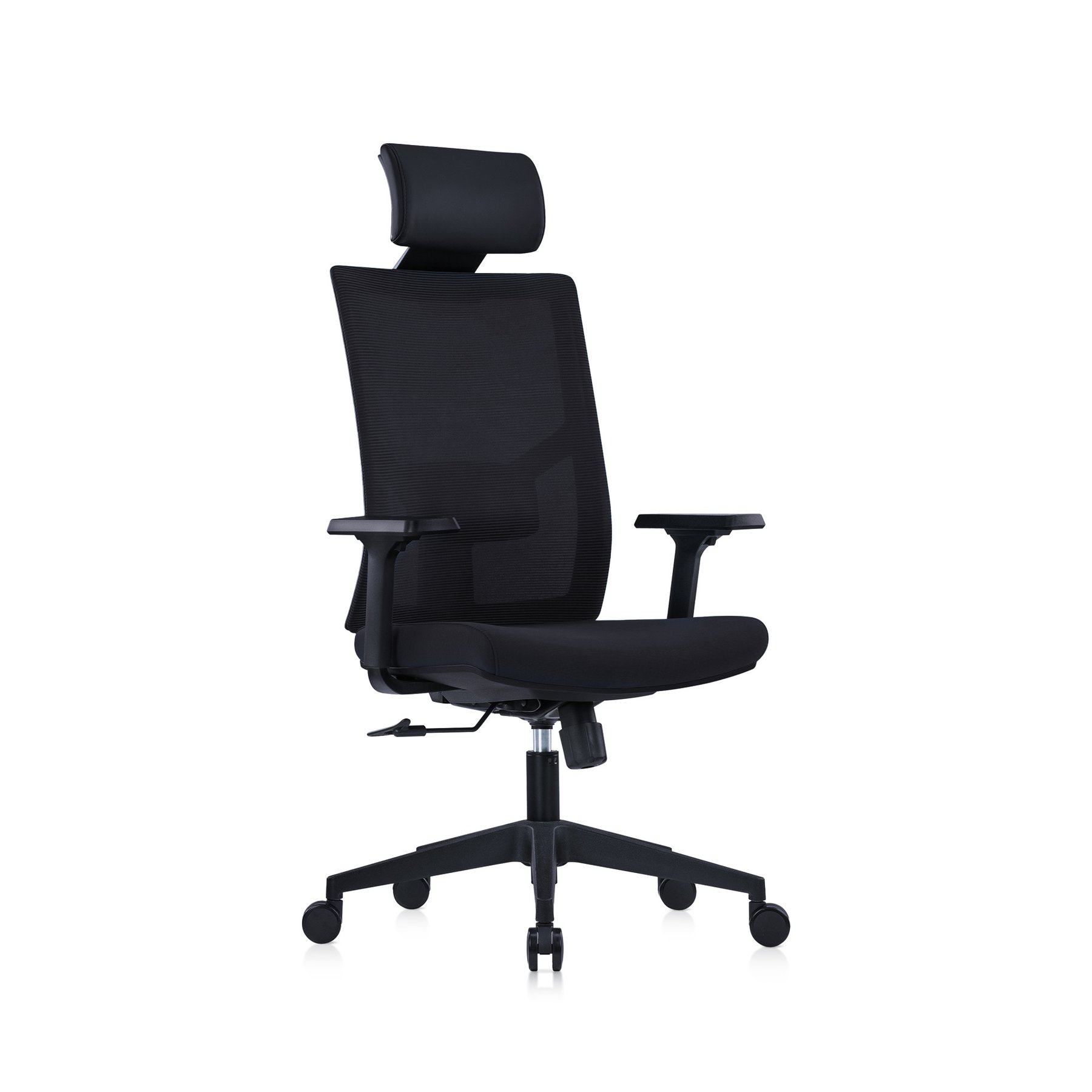 RFG Ergonomic Chair Snow Black HB, Black Seat, Black Backrest