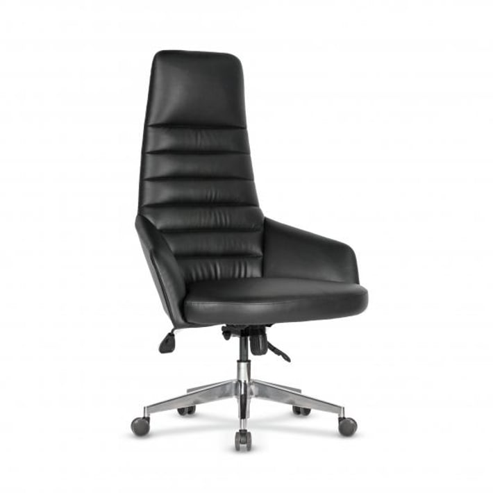 Директорски стол RFG Kara 20 HB, екокожа, Synchronous механизъм, до 120 kg, черен