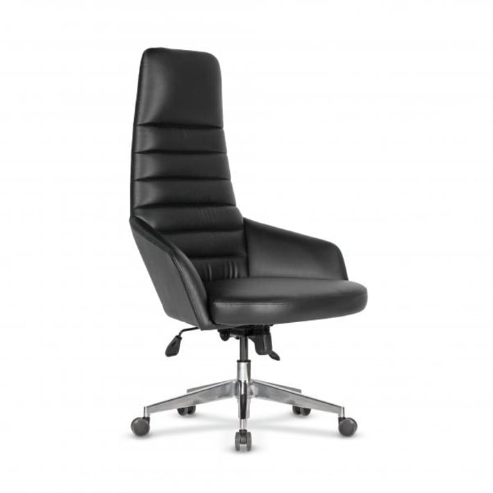 Директорски стол RFG Kara 20 HB, екокожа, Synchronous механизъм, до 120 kg, черен