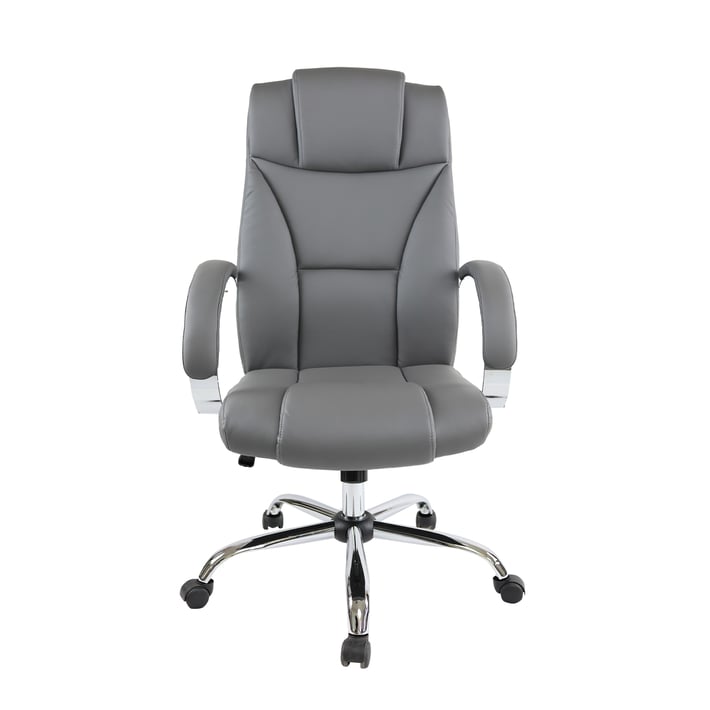 Директорски стол Aida, екокожа, Tilt механизъм, до 130 kg, сив