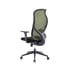 Ергономичен стол RFG STAR HB, дамаска и меш, Synchronous механизъм, до 150 kg, черна седалка, зелена облегалка
