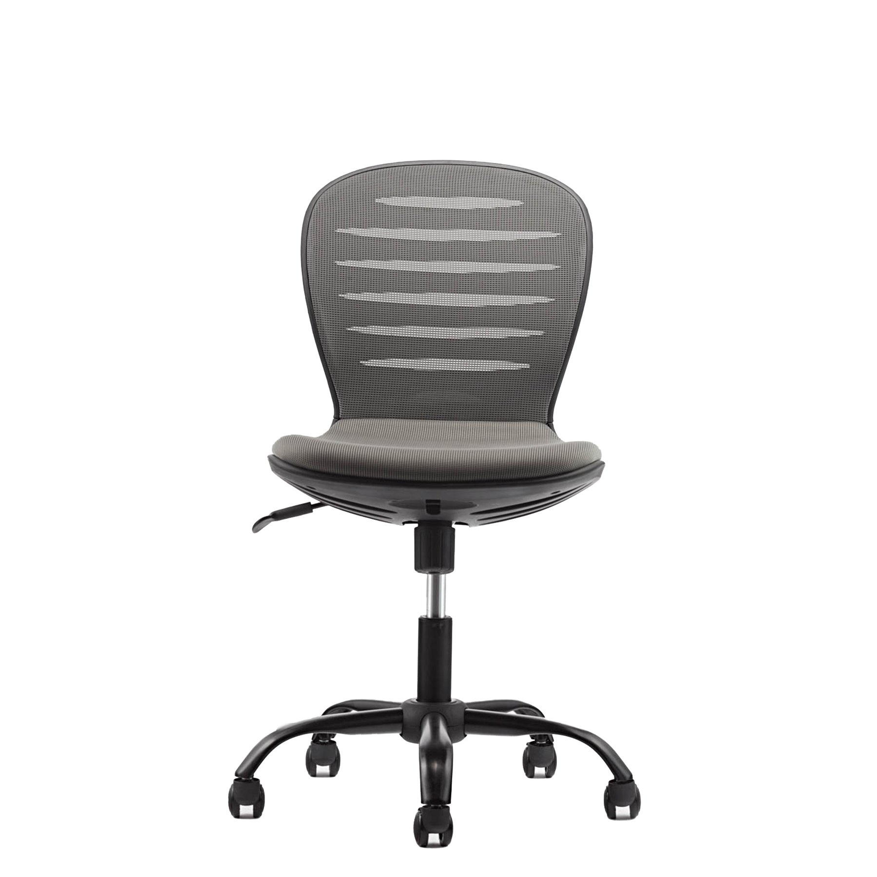 RFG Children’s chair Flexy Black, fabric and mesh, grey seat, grey backrest