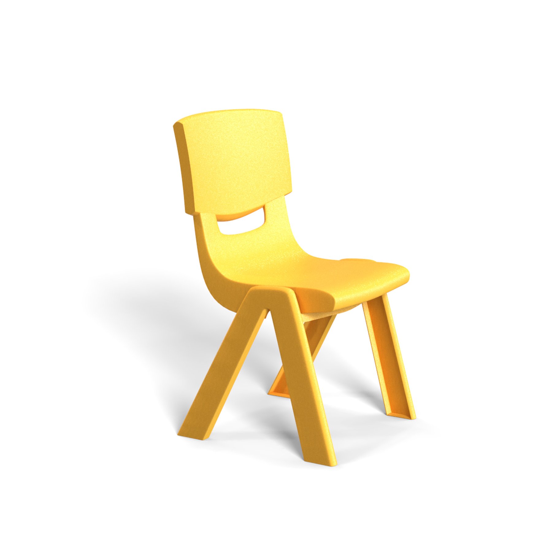 RFG Kids chair Chico, plastic, with backrest, yellow, 41 x 35 x 62 cm