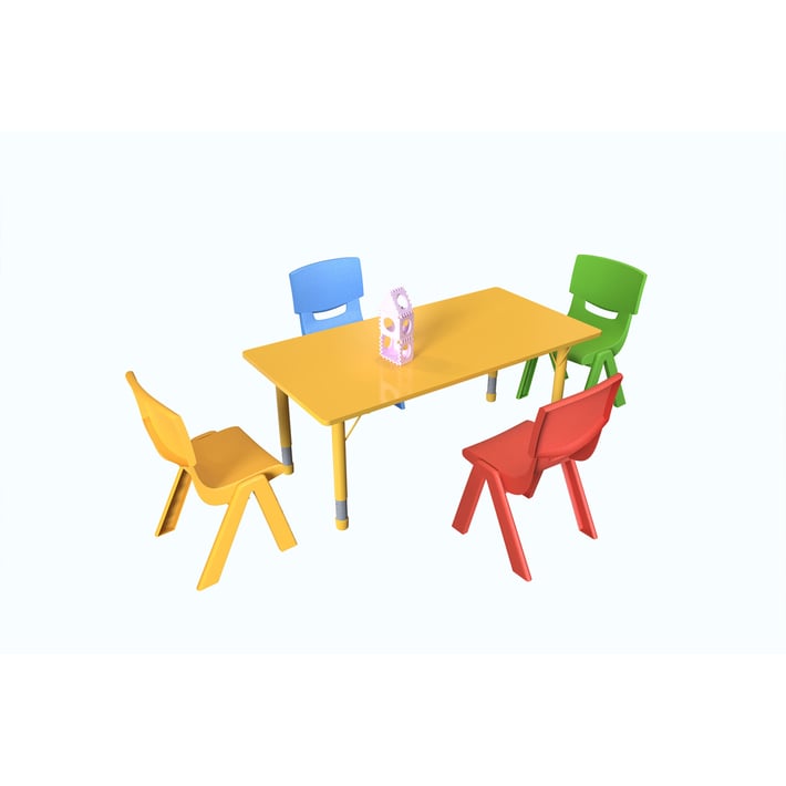 Детски стол RFG Chico, пластмасов, с облегалка, 41 х 35 х 62 cm, зелен