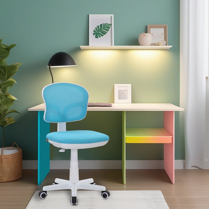 Детски стол RFG Honey White, меш, до 100 kg, син