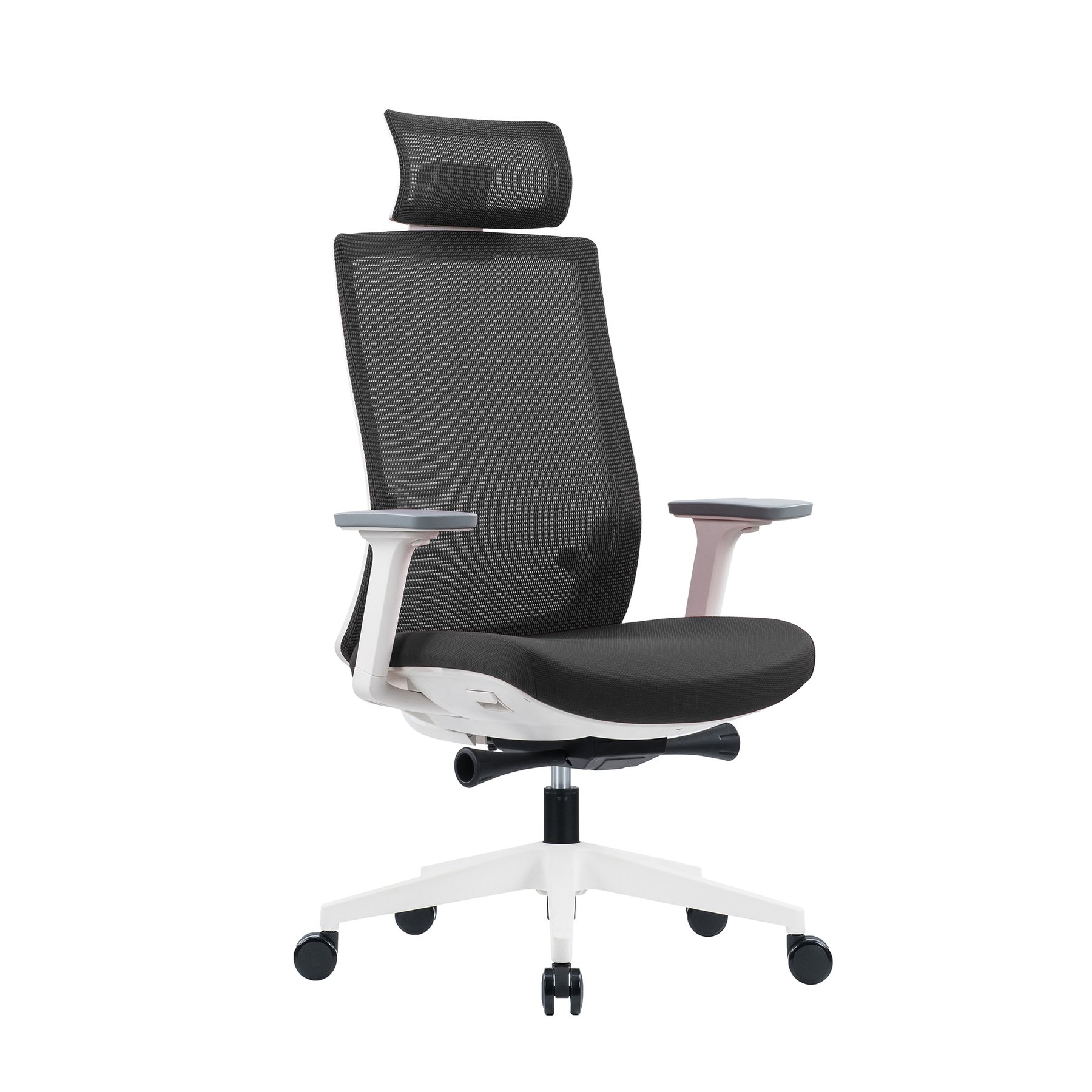 RFG Ergonomic Chair Meteor White HB, grey seat, grey backrest