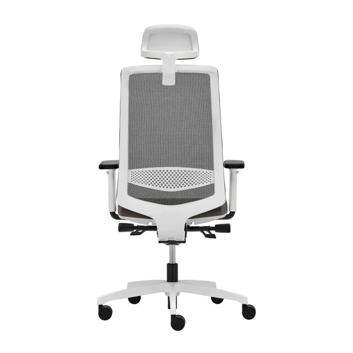 Ергономичен стол Rim Victory VI 1405 White, Synchronous ST2 механизъм, до 120 kg, сив