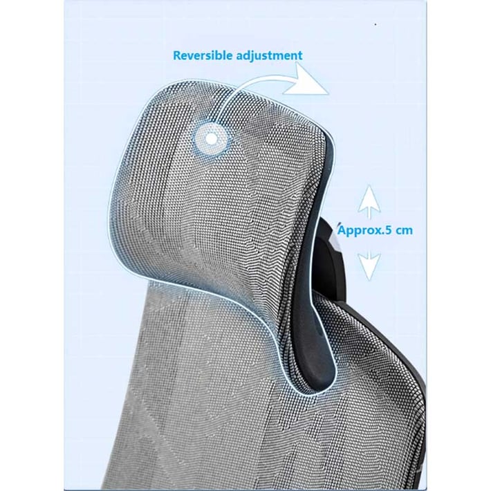 Ергономичен стол RFG Artur HB, дамаска и меш, до 150 kg, черна седалка, черна облегалка