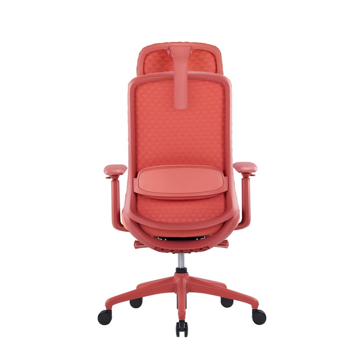 Ергономичен стол RFG Style HB, дамаска, до 130 kg, корал