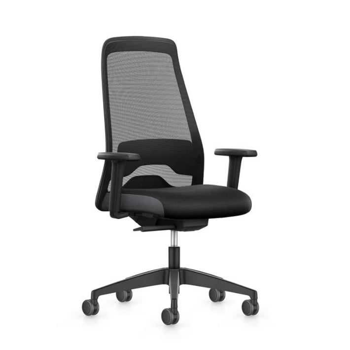 Interstuhl Ергономичен стол Every EV252, черен, 2 броя в комплект