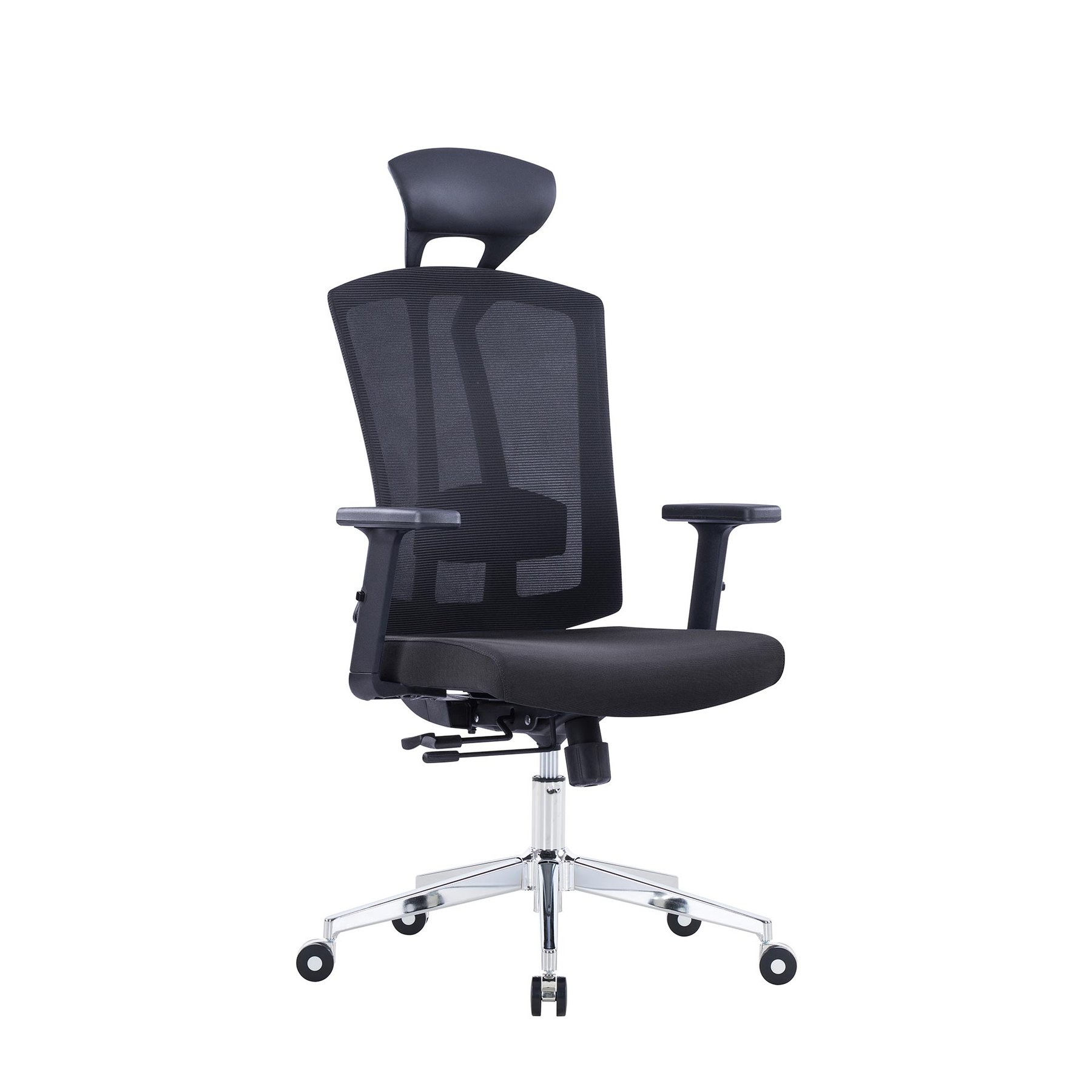 Ergonomic office chair RFG Primo Lux Chrome HB, fabric & mesh, up to 130 kg, black