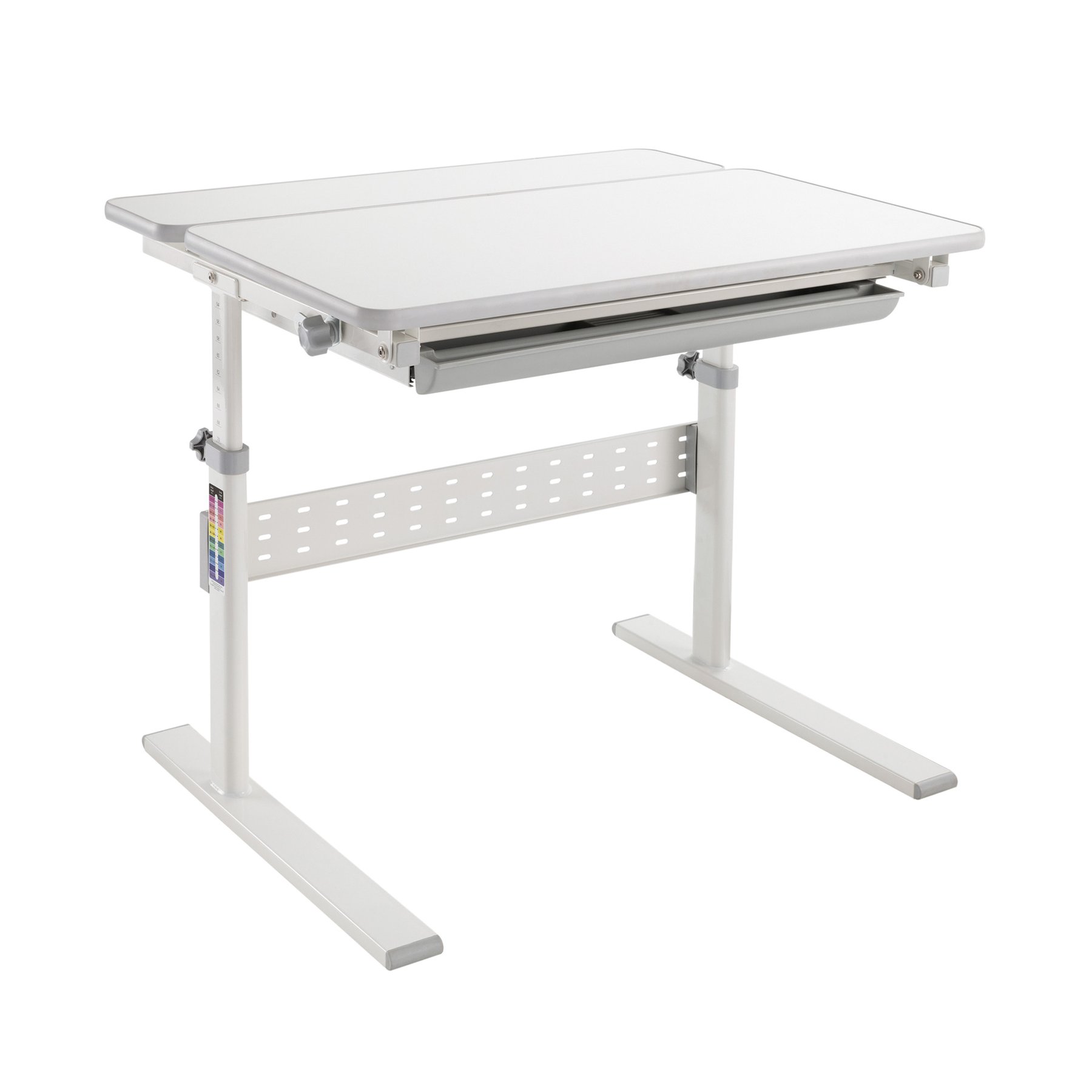 RFG Height-adjustable desk Ergo Kids, children’s, 800 x 660 x 540–760 mm, gray