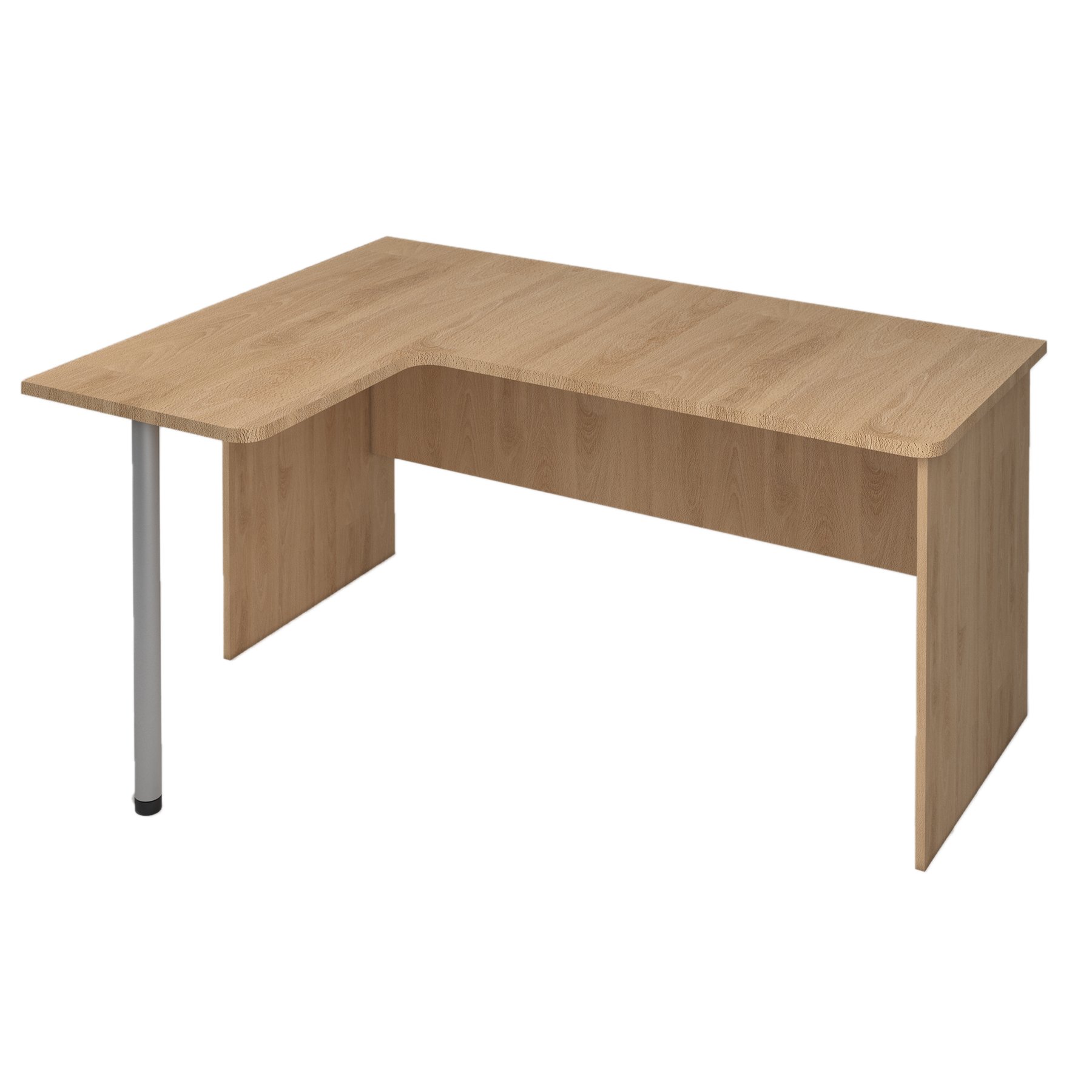 Desk with left curve BU1L, 160 x 120 x 74 cm