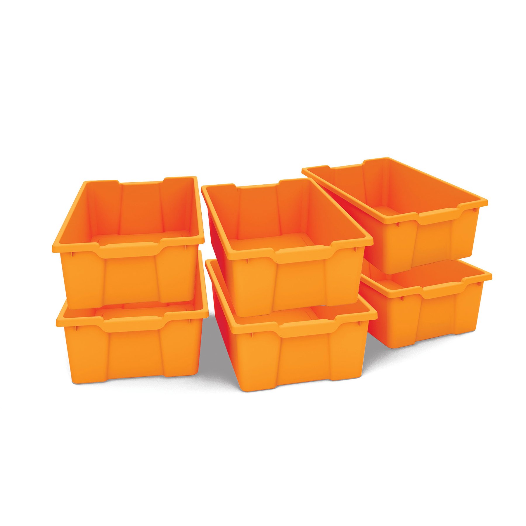 Nowa Szkola Tray, deep, orange, for science cart, 6 pieces