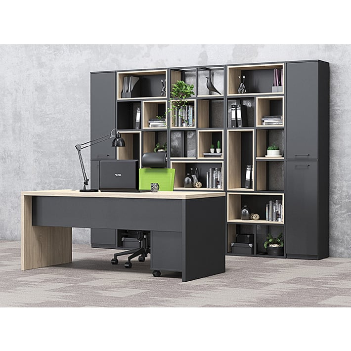 RFG Shelf Boxi S, metal, 72 x 37 x 212 cm, black