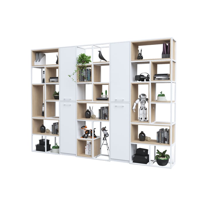 RFG Shelf Boxi S, metal, 720 x 370 x 2120 mm, white