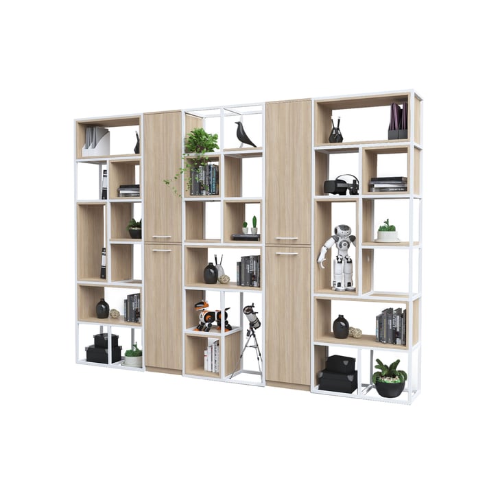 RFG Shelf Boxi S, metal, 720 x 370 x 2120 mm, white