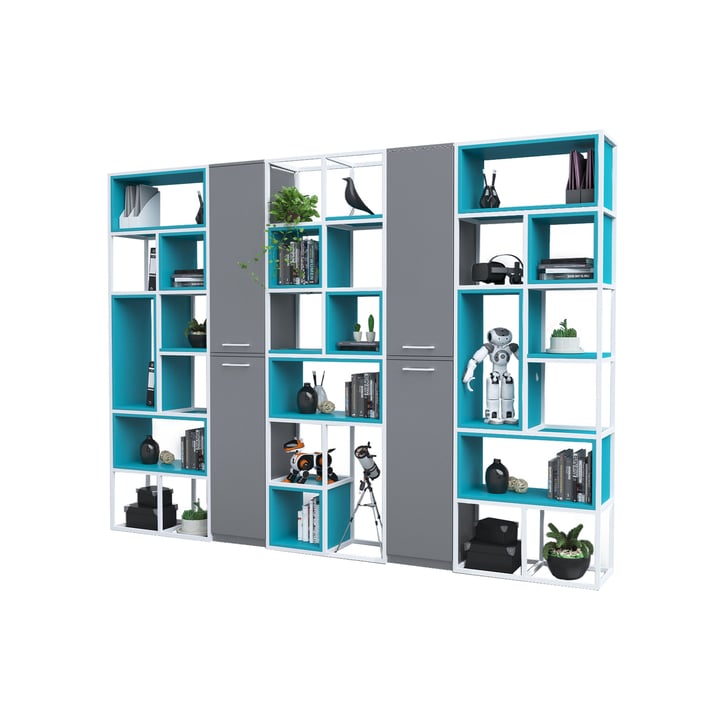 RFG Shelf Boxi S, metal, 720 x 370 x 2120 mm, white