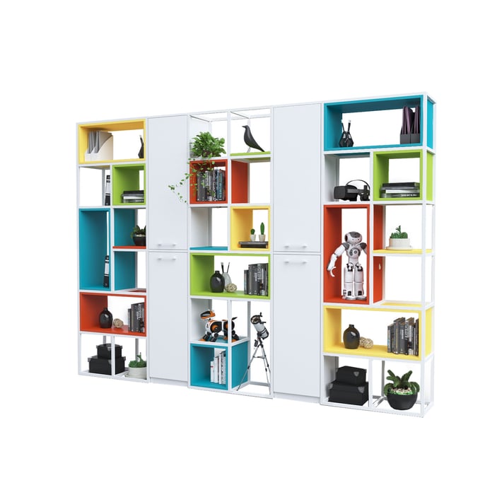 RFG Shelf Boxi S, metal, 720 x 370 x 2120 mm, white