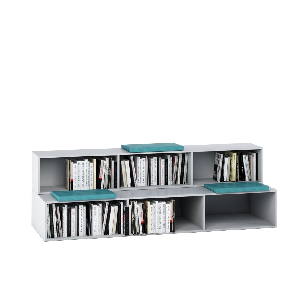 RFG Seating shelf Frame, 2500 x 800 x 800 mm, white