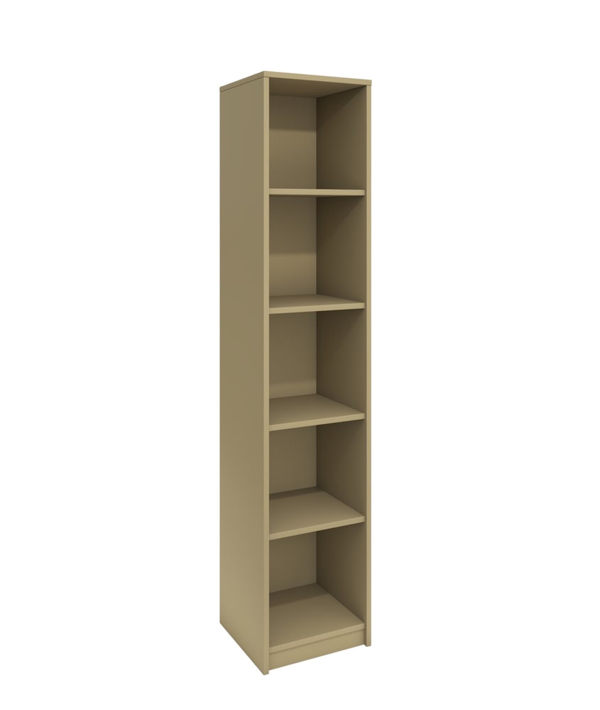 Bookcase RFG RS3 Elmaz, 420 х 400 х 2000 mm, chipboard 18 mm, grey