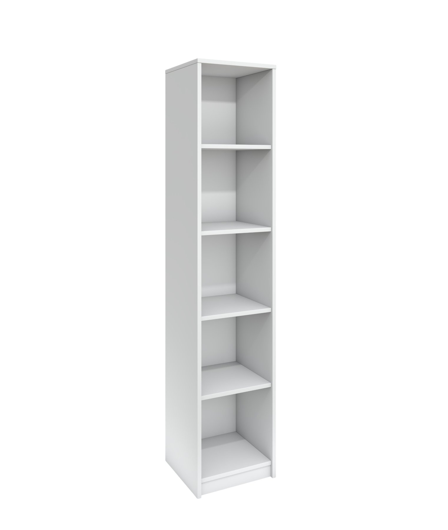Bookcase RFG RS3 Monaco, 420 х 400 х 2000 mm, chipboard 18 mm, white