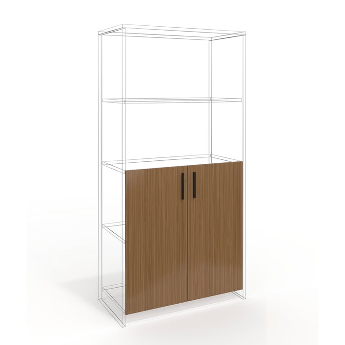 Door RFG RV3 Parma S4, 380 х 18 х 760 mm, chipboard 18 mm, set of 2, walnut