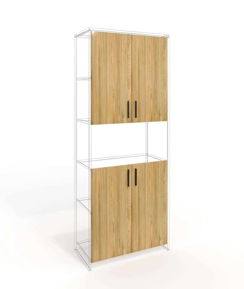 Врата RFG RV3 Monaco, 380 х 18 х 760 mm, ПДЧ 18 mm, 4 броя в комплект, бряст