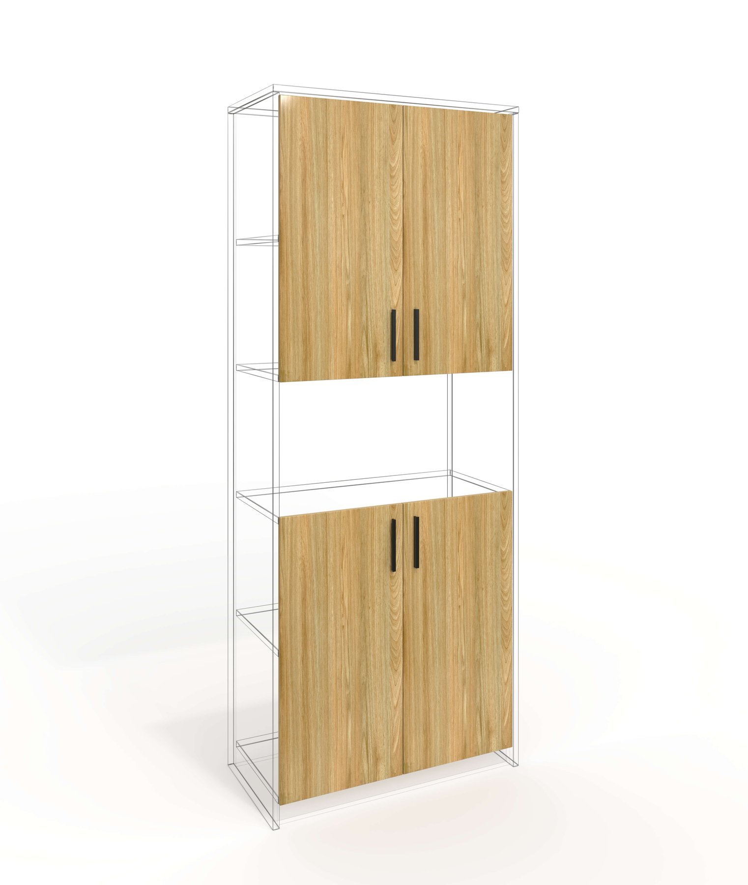 Door RFG RV3 Monaco, 380 х 18 х 760 mm, chipboard 18 mm, set of 4, elm