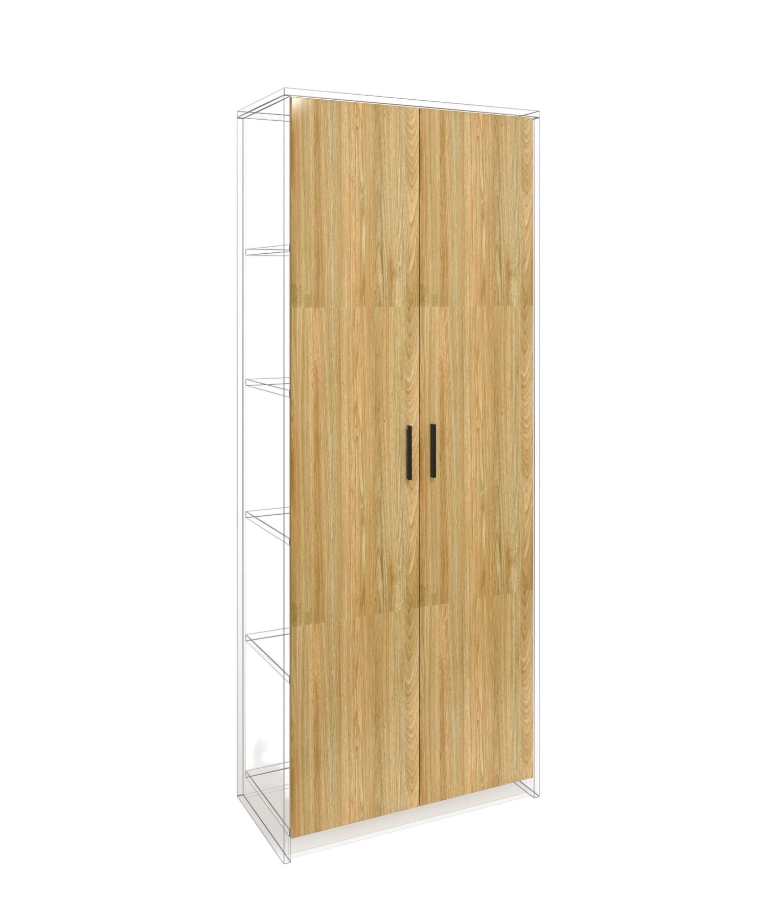 Door RFG RV1 Monaco, 380 х 18 х 1920 mm, chipboard 18 mm, set of 2, elm