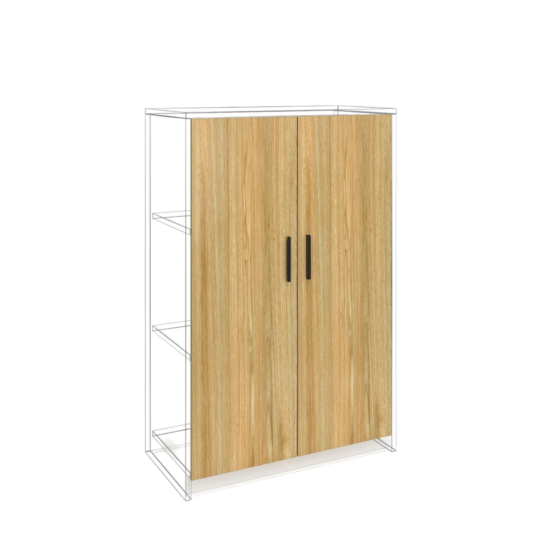 Door RFG RV7 Monaco, 380 х 18 х 1110 mm, chipboard 18 mm, set of 2, elm