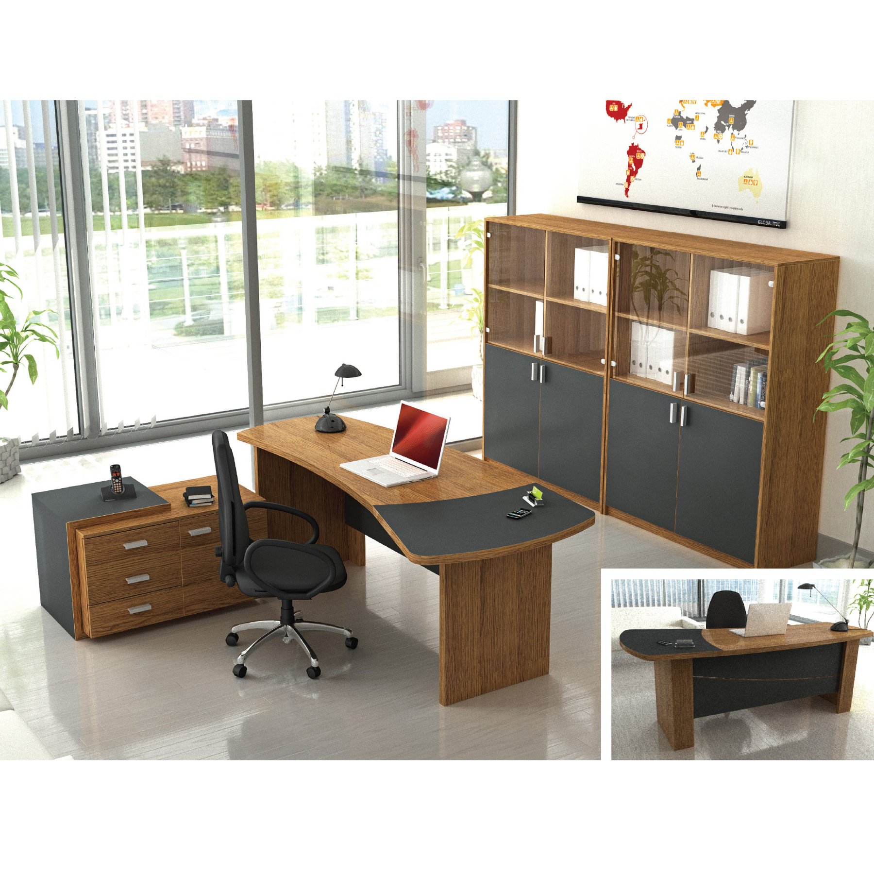 Luxury Cabinet LS116, 120 x 45 x 162 cm