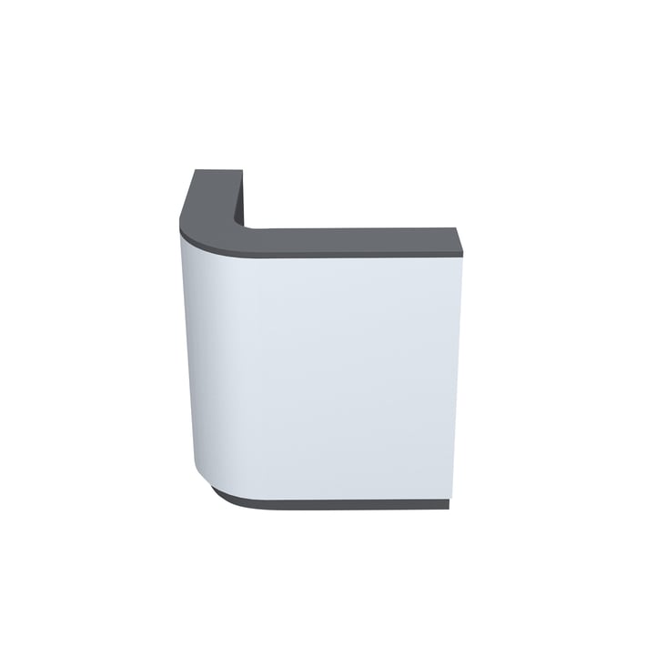 RFG Reception counter module Point, curved, right, 100 x 80 x 112.50 cm