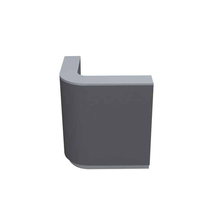 RFG Reception counter module Point, curved, right, 100 x 80 x 112.50 cm