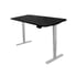 Заседателна маса RFG, с регулируема височина, правоъгълен плот, ПДЧ 25 mm, черен, сив метал