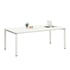 Заседателна маса RFG Monaco, 2000 х 1000 х 750 mm, правоъгълен плот, ПДЧ 25 mm, метална основа, бяла
