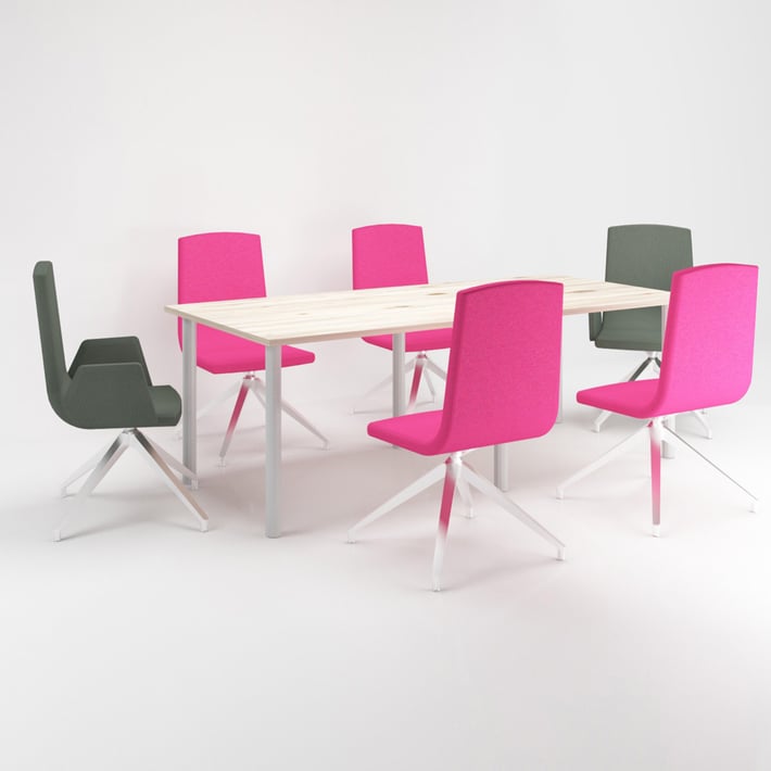 Заседателна маса ZM104, 220 x 100 x 74 cm, правоъгълен плот, ПДЧ 25 mm, цвят лукс