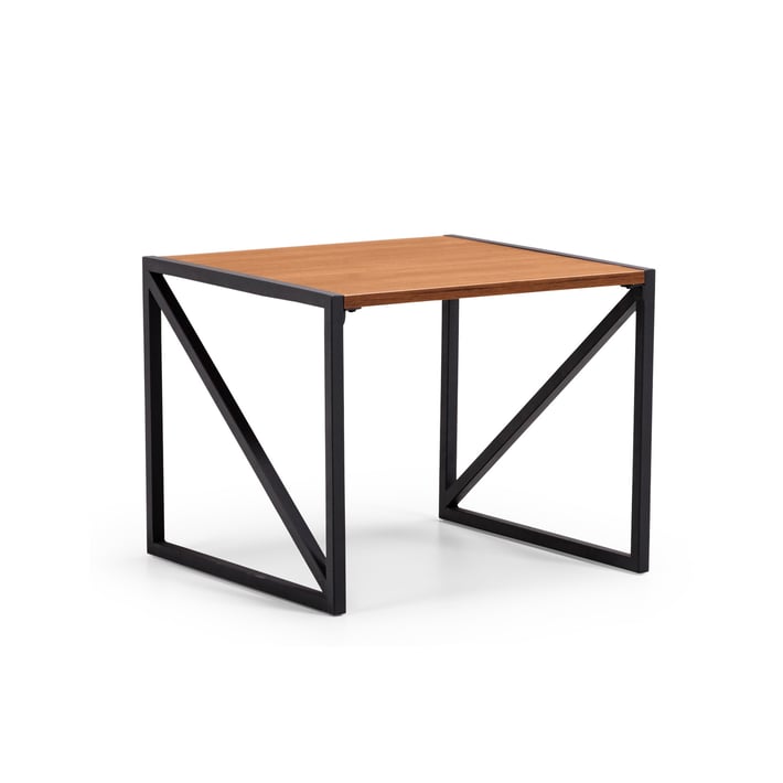 Ниска маса RFG London, 50 x 50 x 45 cm, квадратен плот, ПДЧ 18 mm, плот антрацит, метални крака, сглобена мостра