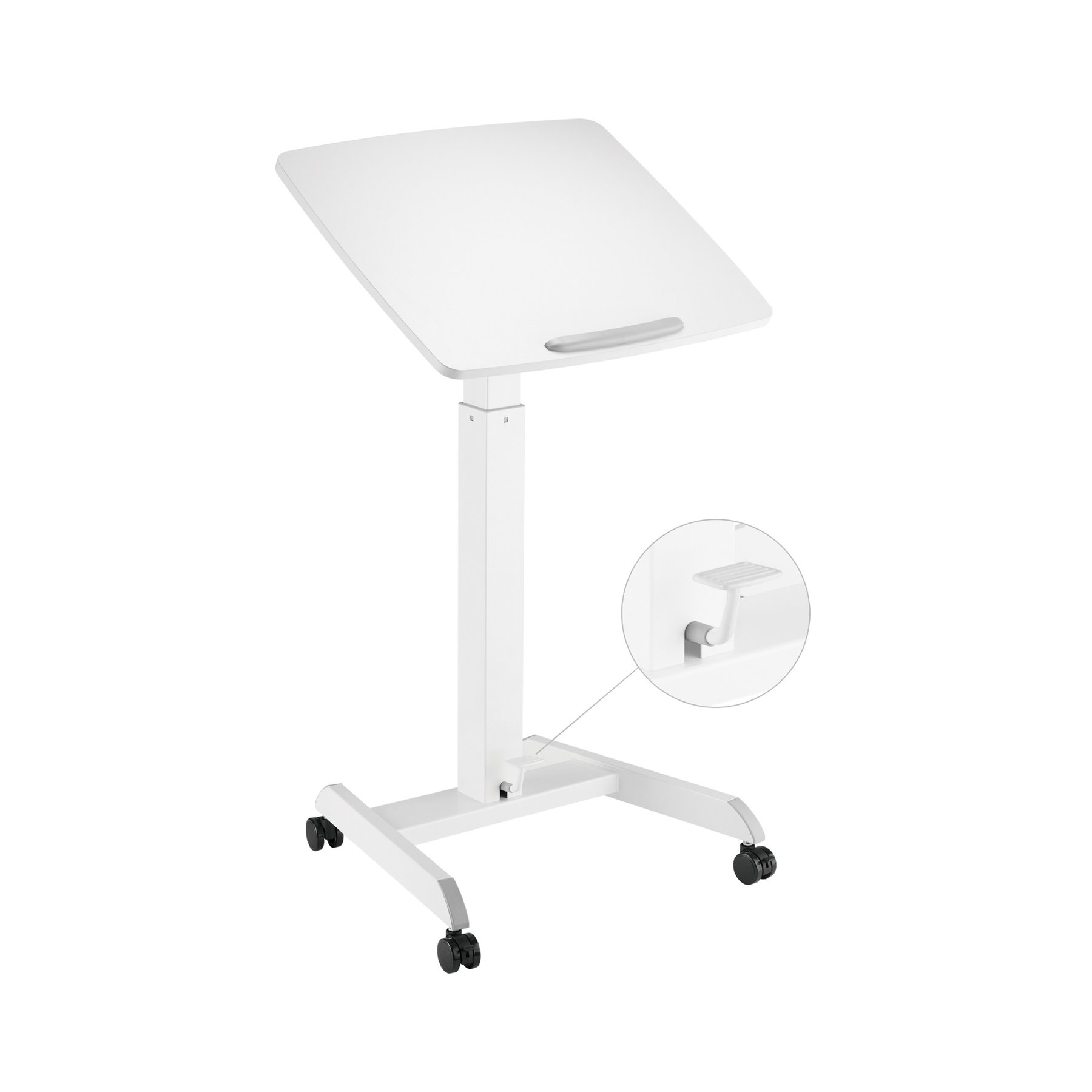 RFG Table Active, height adjustable, 600 x 520 x 758-1128 mm, white