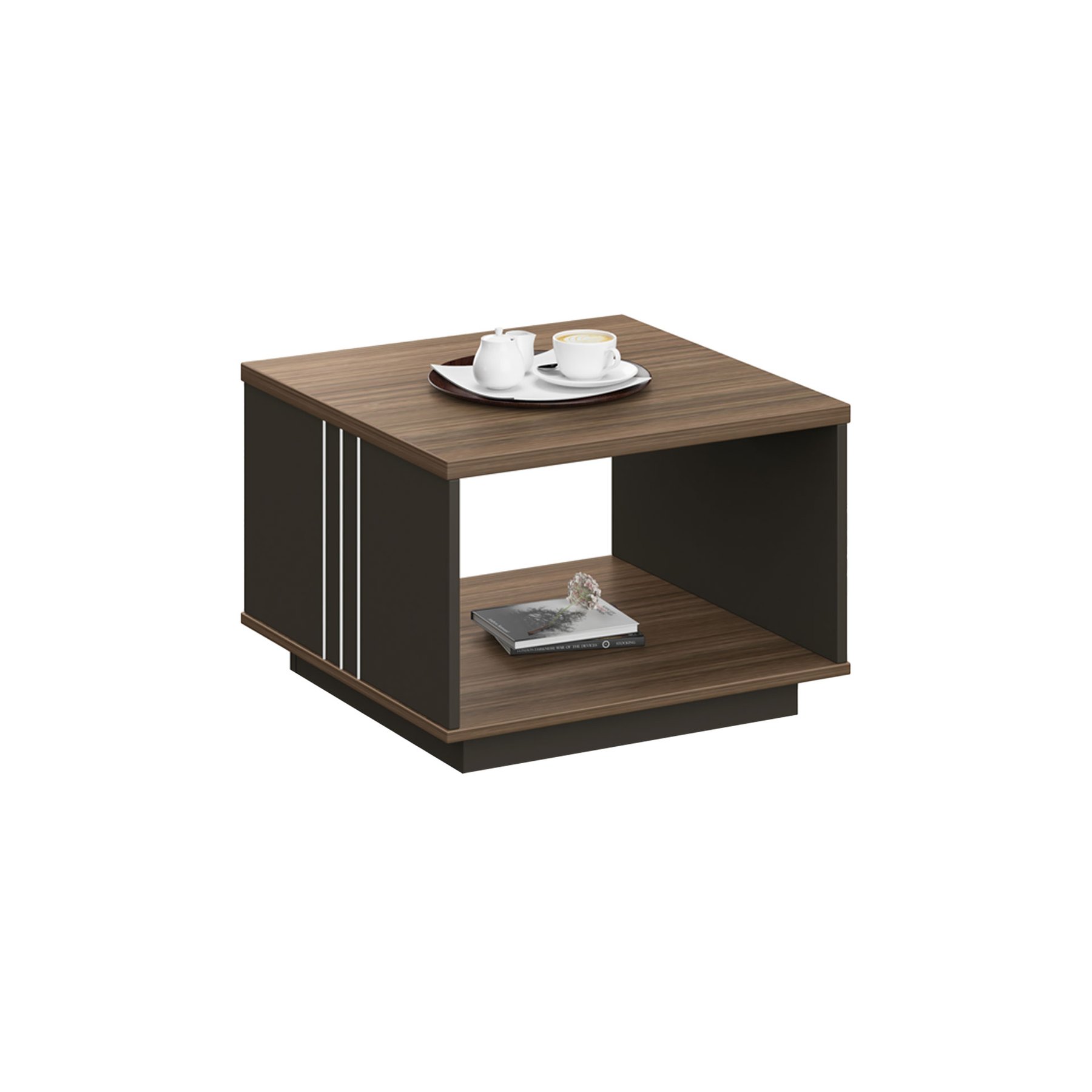 RFG Low table Chicago, 600 x 600 x 420 mm, Rhine oak and dark gray
