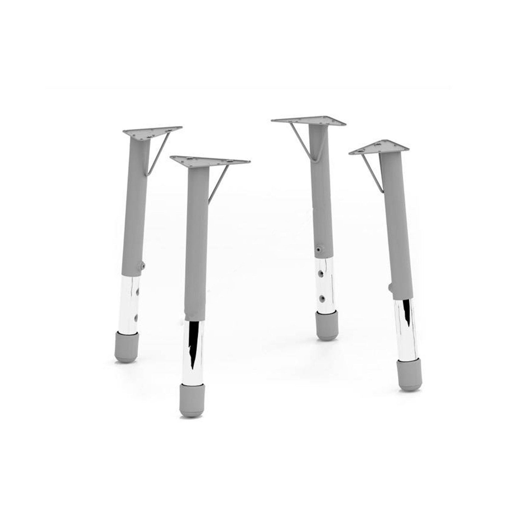 Nowa Szkola Metal legs, height-adjustable, 59 x 64 x 71–76 cm, set of 4
