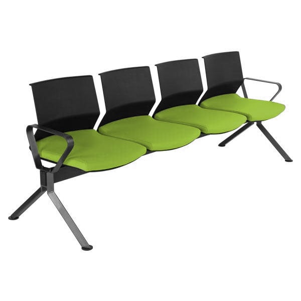 RFG Visitor bench Lisa Arm Black, 4 seats, green