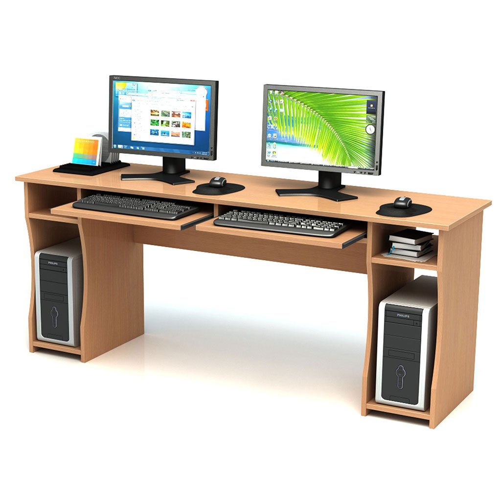 Computer Desk, double, 180 x 50 x 74 cm