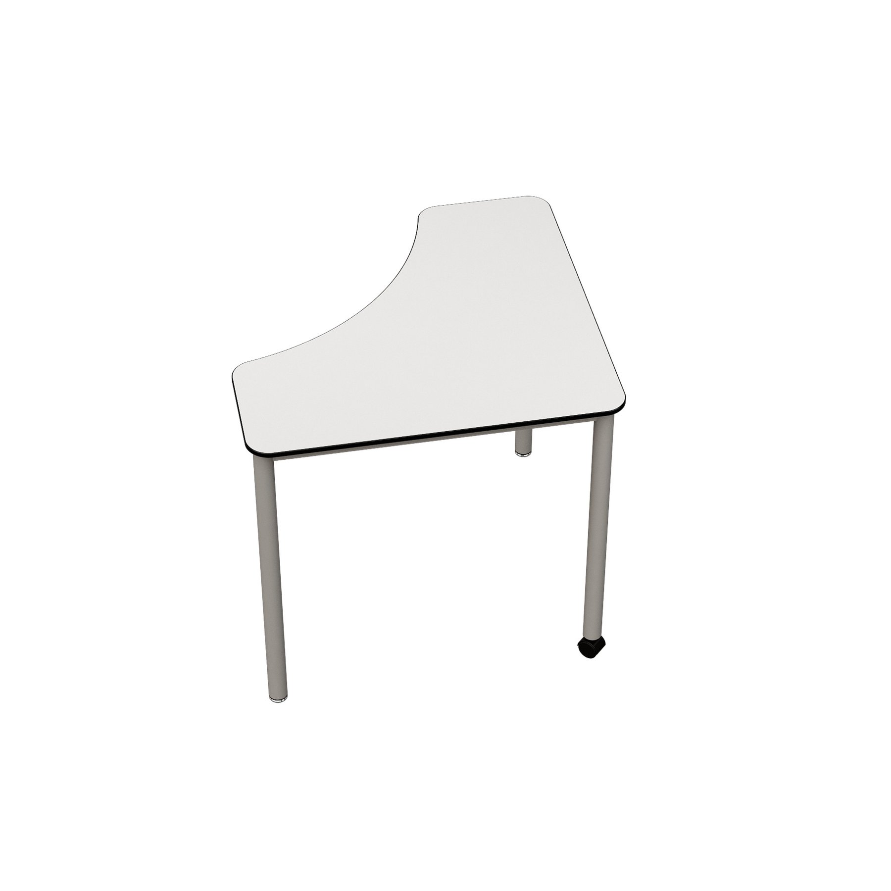 RFG Student Desk Flexus, triangular, 111 x 72 x 64 cm, white HPL