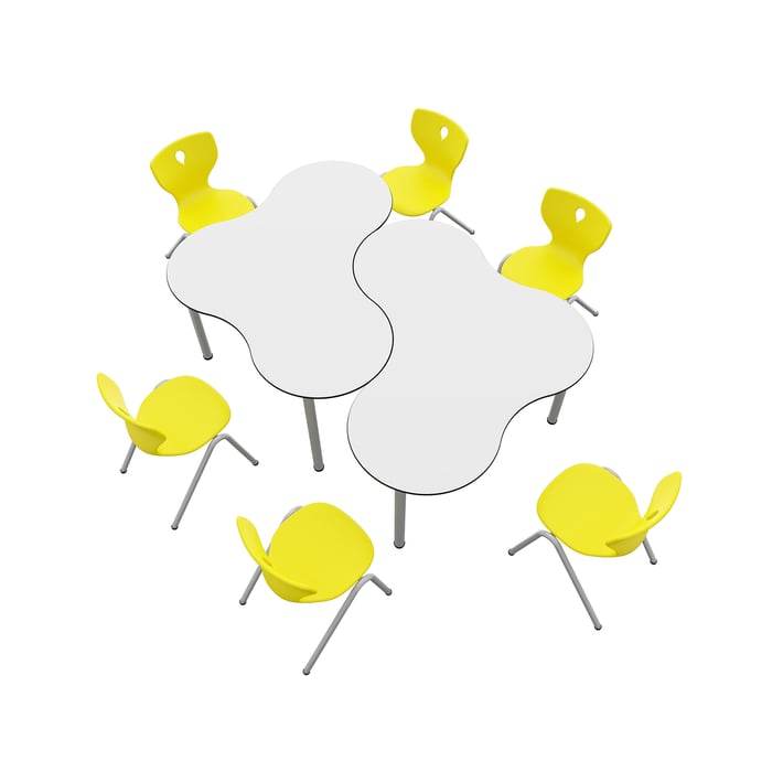 RFG School Desk Puzzle, HPL white top, height 68 cm, grades I–IV