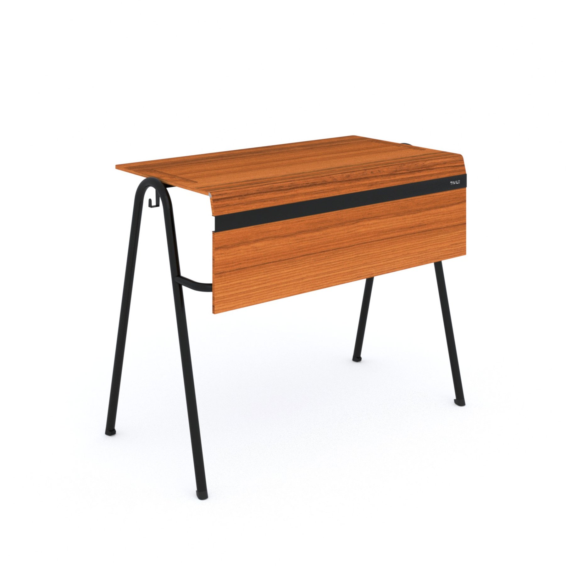 RFG Teacher’s Desk Dale, above grade VIII, 900 x 500 x 750 mm, teak wood, black metal
