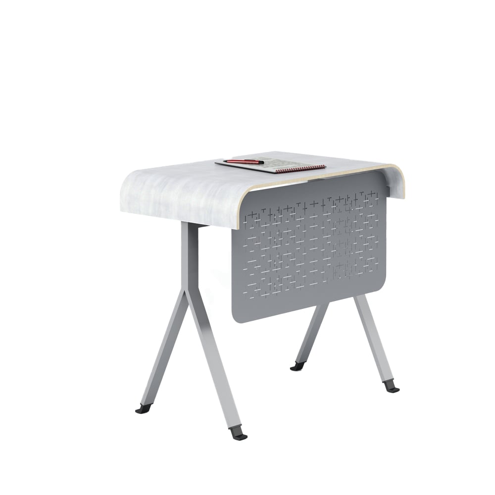 RFG Desk Norme, single, above 8th grade, 795 x 500 x 750 mm, light beech top, gray metal