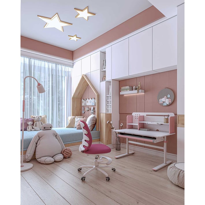 RFG Desk height-adjustable Ergo Light 1003A, pink