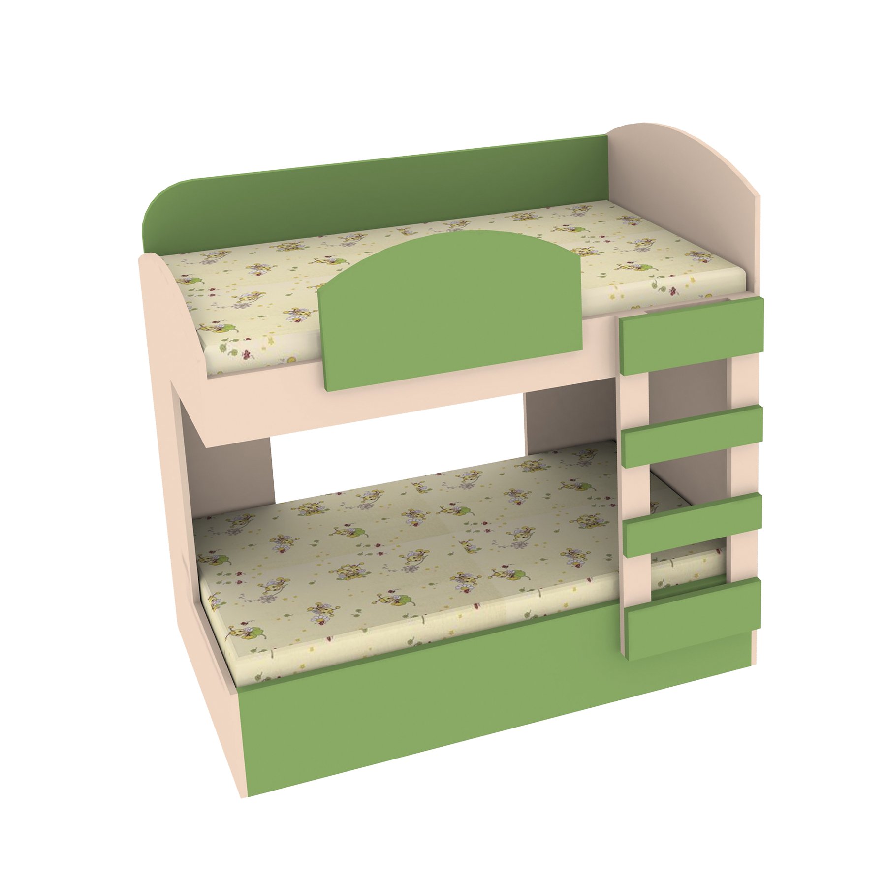 Bed, double, for mattress, 70 x 140 cm