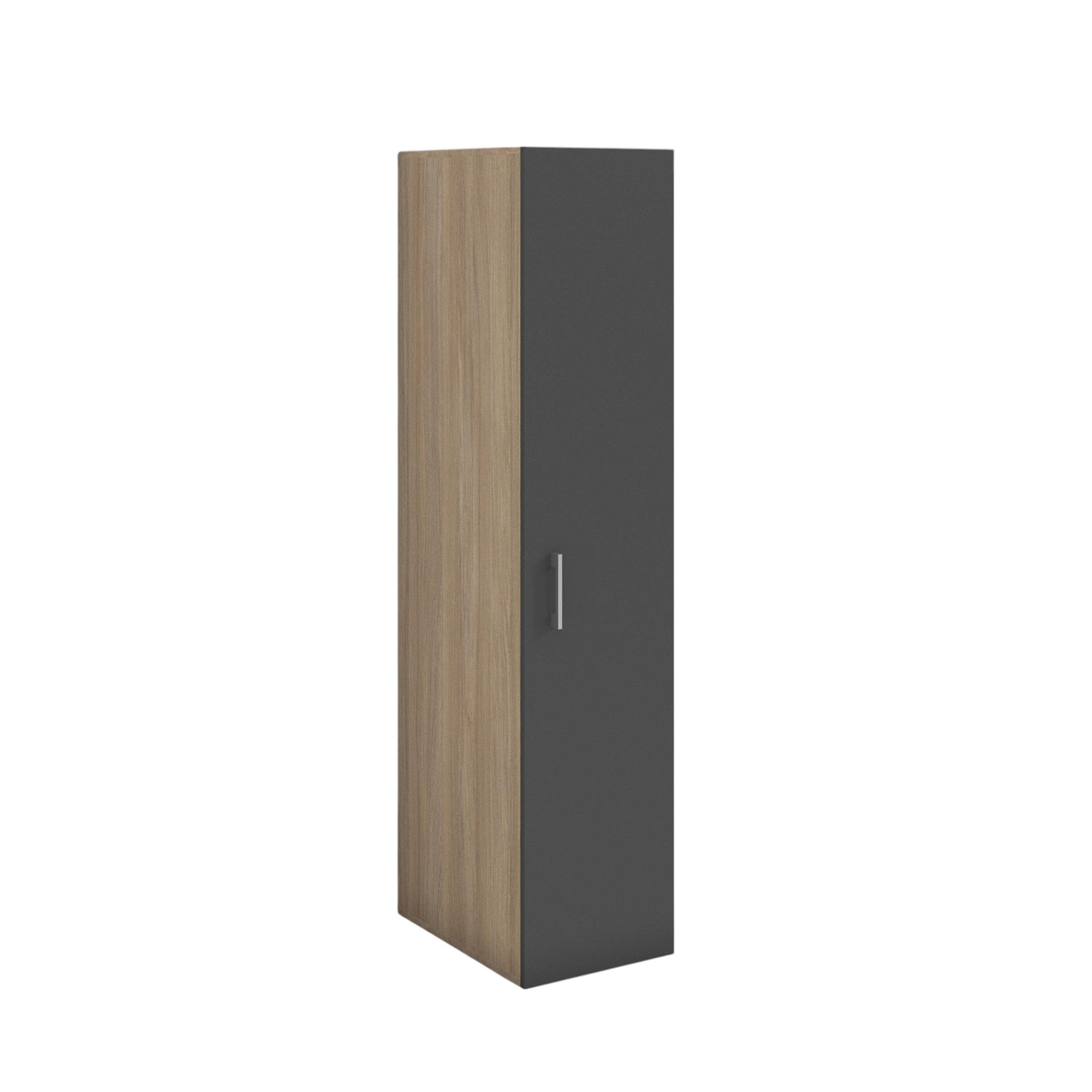 RFG Wardrobe, single, 400 x 560 x 1800 mm, sonoma oak and graphite